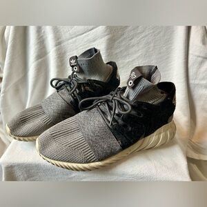 adidas x Kith Ronnie Fieg Tubular Doom Black Gray Knit Sneakers 11.5 Just Us
